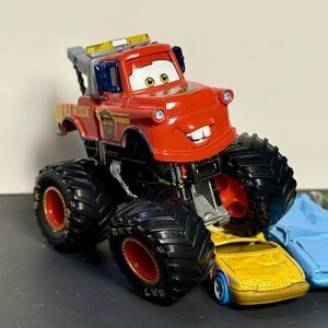 Disney Pixar Cars Custom Monster Truck Race & Rescue Red Mater Monster Jam 1:64